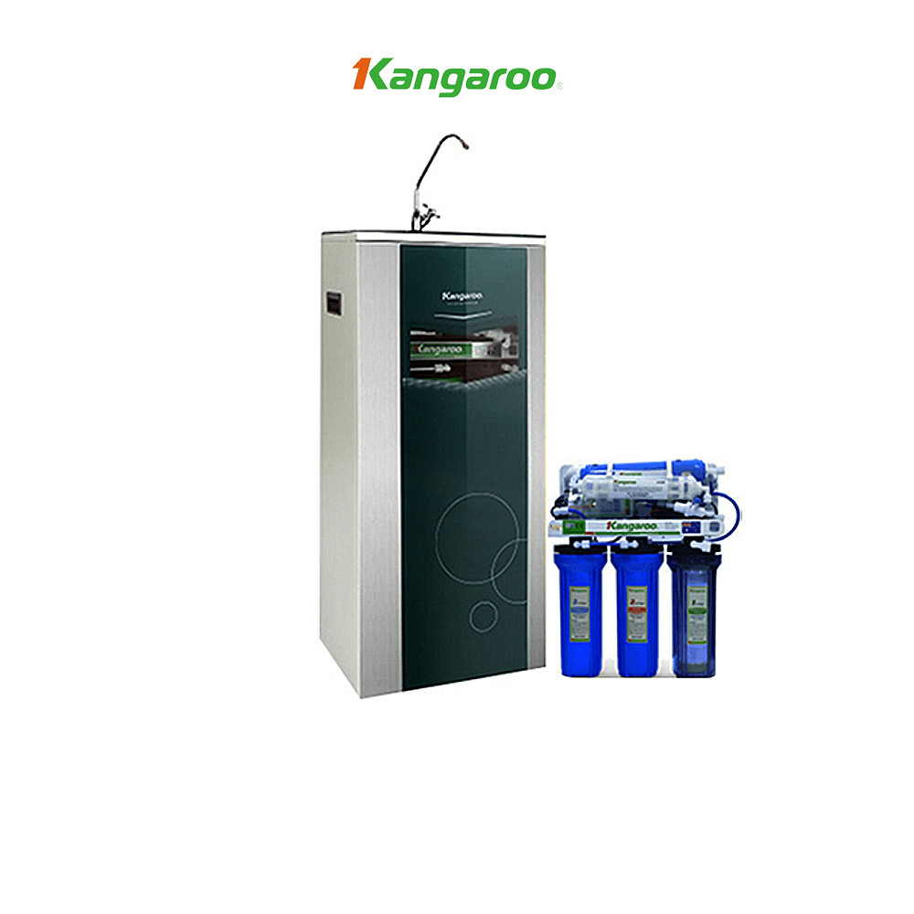 Thiết bị lọc nước Kangaroo RO 7 cấp lọc model KG07 vỏ tủ VTU màu trắng - Hàng chính hãng