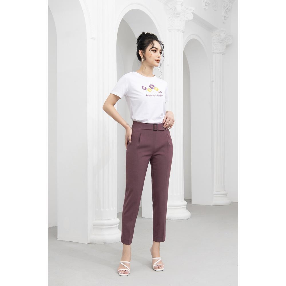 Quần Tây Nữ Công Sở LUPERI LFQD2102 Lưng Cạp Cao 4,5cm Khóa Sườn Chất Đũi Cao Cấp Không Nhăn Không Bai Xù