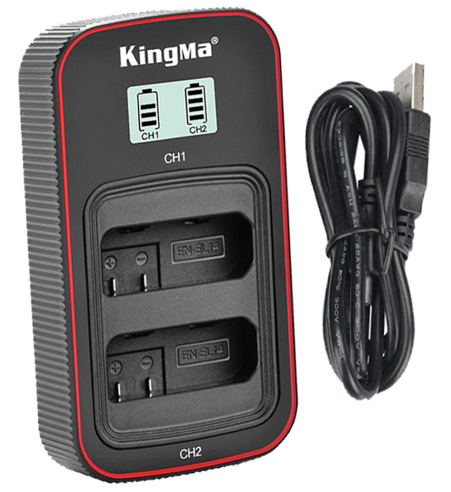 Pin sạc Ver 3 Kingma cho Nikon EN-EL14 (Sạc Type C siêu nhanh), Hàng chính hãng