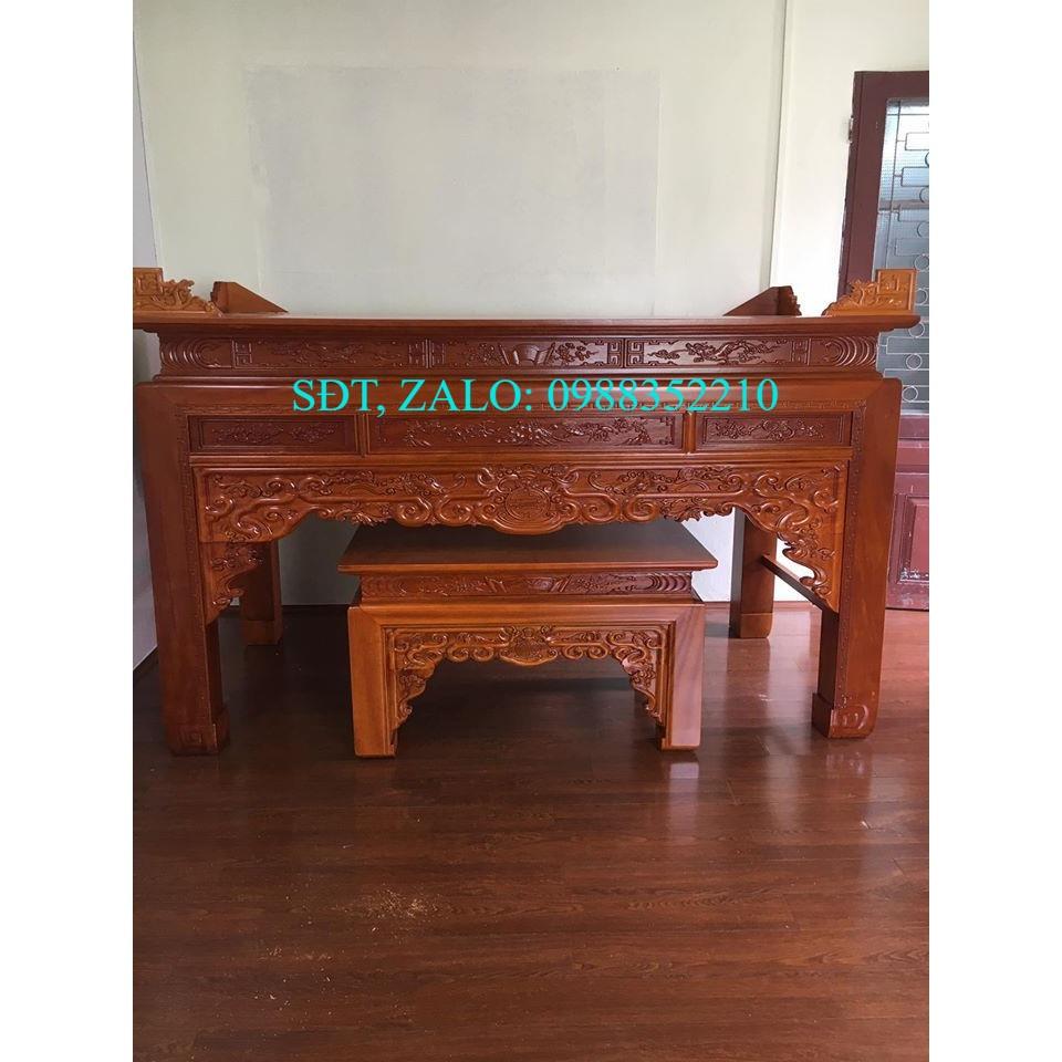 Án Thờ Ngũ Phúc Gỗ Mít Rừng