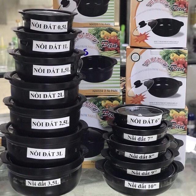 Nồi đất kho cá nắp Kính có đủ size siêu ngon