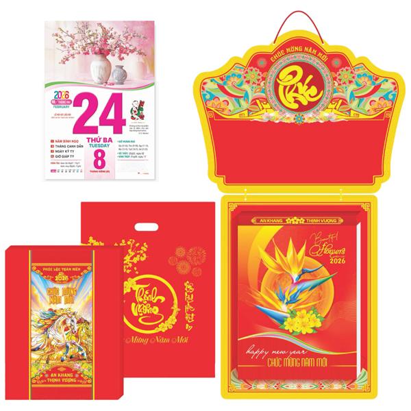 Lịch Bloc Cực Đại - Cắm Hoa Nghệ Thuật - Bảng Treo Metalize-Hoa - 25 x 35 cm - TĐ17