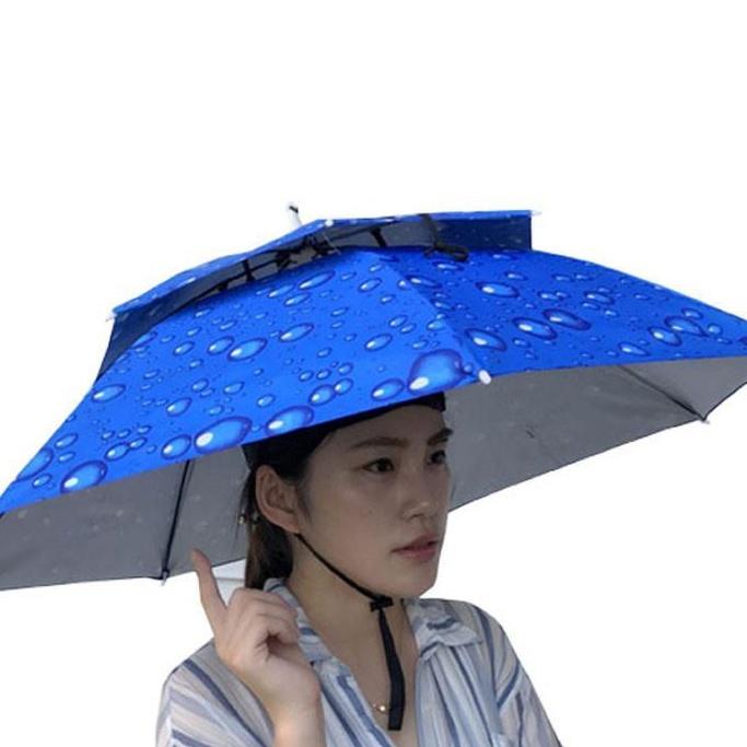Ô Dù Mặt Trời, Bảo Vệ Bức Xạ Mũ Dù Gấp Đôi Ngoài Trời Nhiều Màu Mặt Trời Mưa Cap, Cắm Trại Câu Cá
