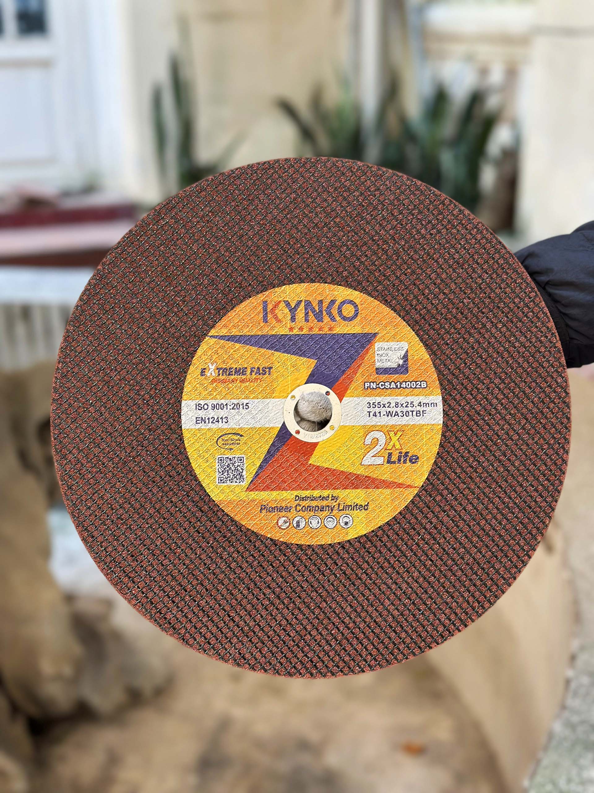 Đá cắt sắt - inox phi Ø 355MM lưỡi liền PN - CSA14002P chính hãng