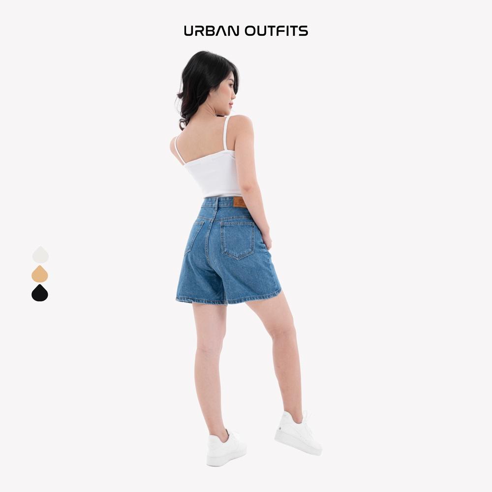 Quần Short Jean Nữ URBAN OUTFITS Dáng Regular Chất Vải Denim Wash Kỹ Không Loang Màu QJR100