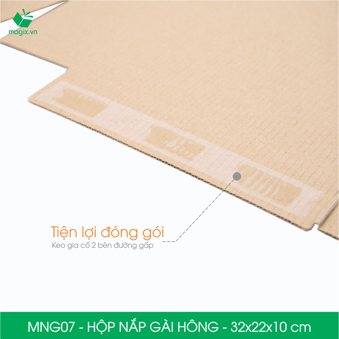 Hình ảnh MNG07 - 32x22x10cm - Combo 100 hộp nắp gài hông - Thùng carton đóng hàng 