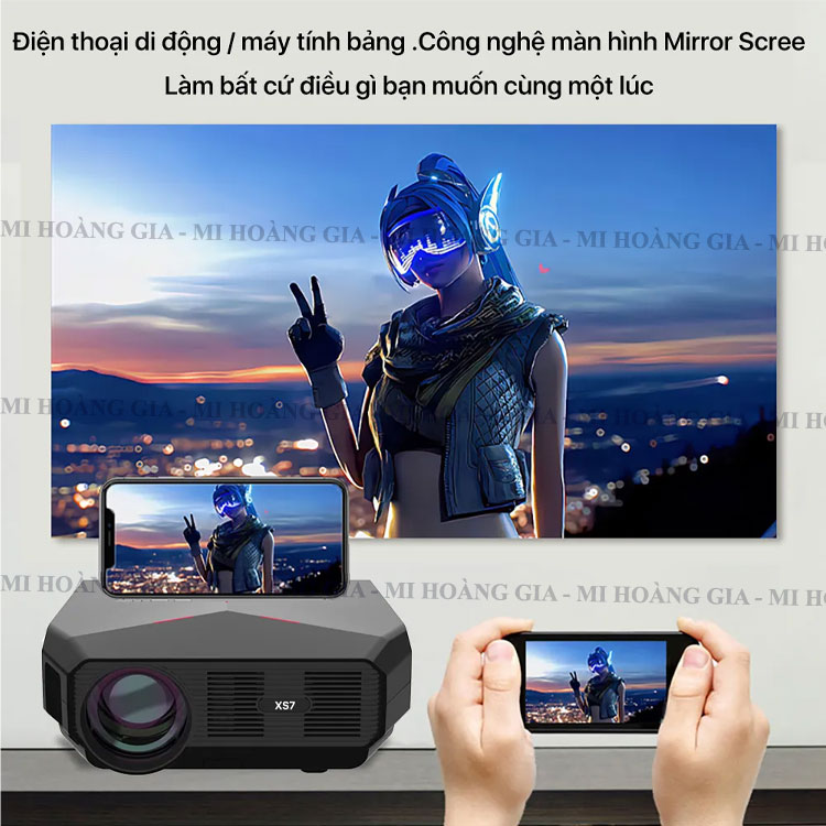 Máy Chiếu Thông Minh Xiaomi Swanfilm XS7 hỗ trợ 4k 1920x1080P Full HD - Hàng nhập khẩu