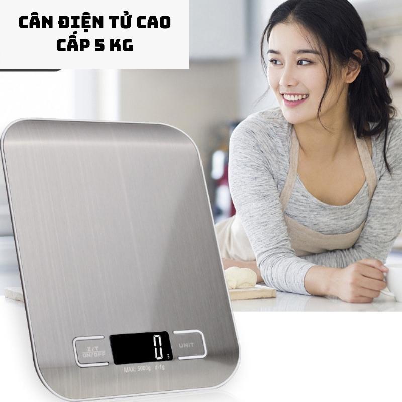 Cân điện tử nhà bếp mini cân thực phẩm Làm bánh 5kg - SCALE5KG