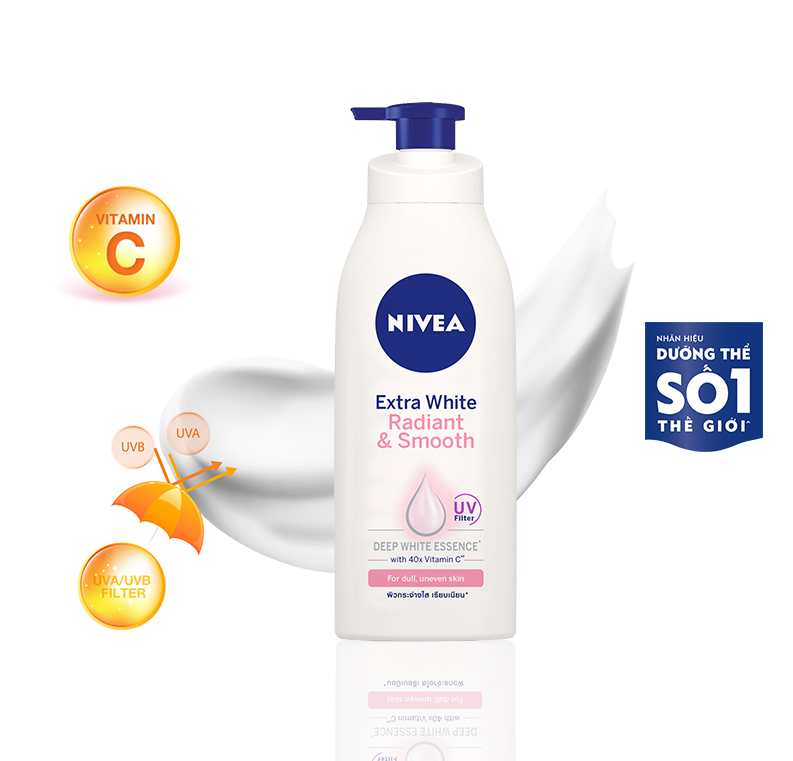 Sữa Dưỡng Thể NIVEA Extra White Dưỡng Sáng Da | Mịn Da (350 ml)