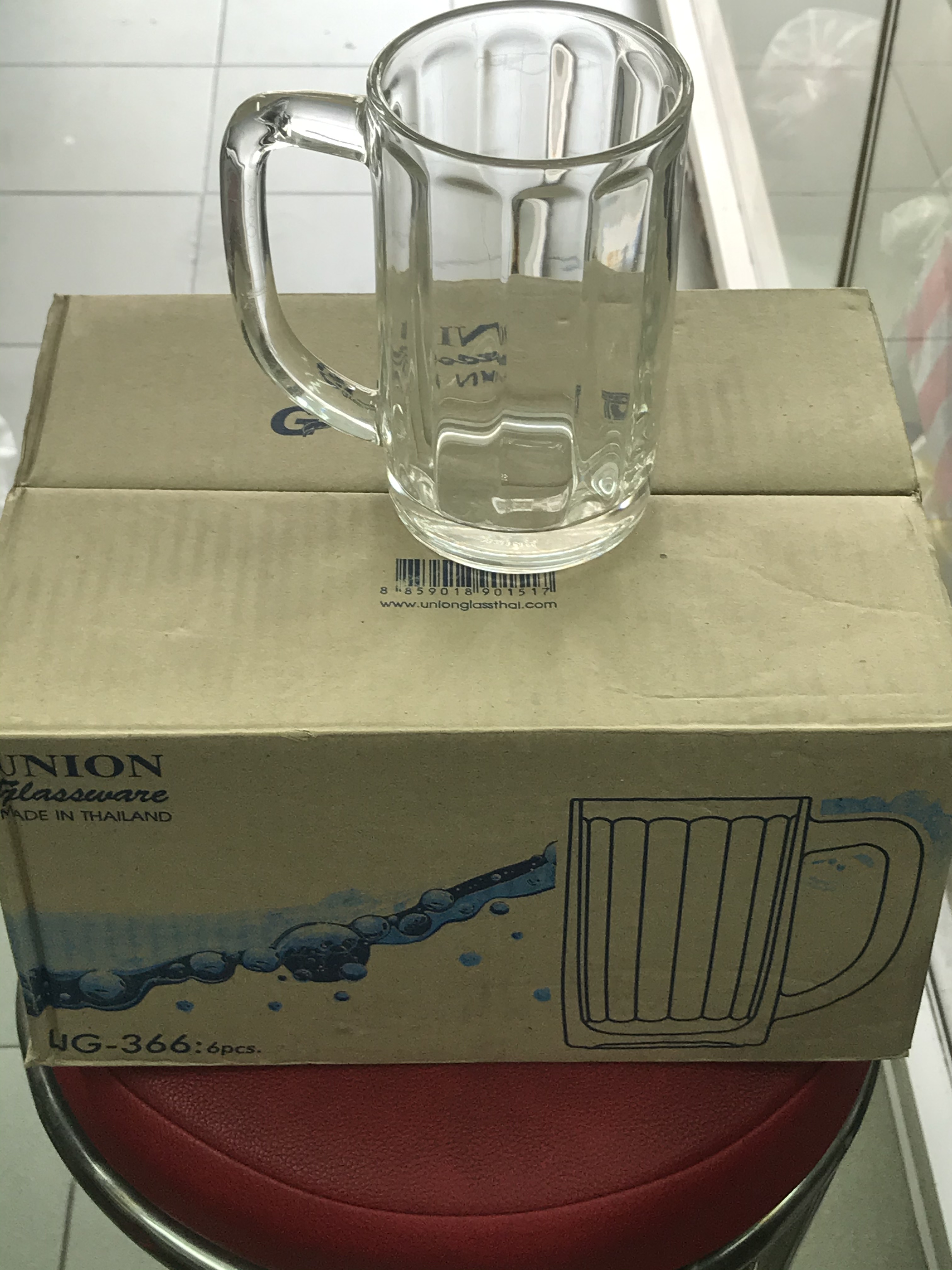 Ly quai sọc uống bia size lớn 500ml- UG366