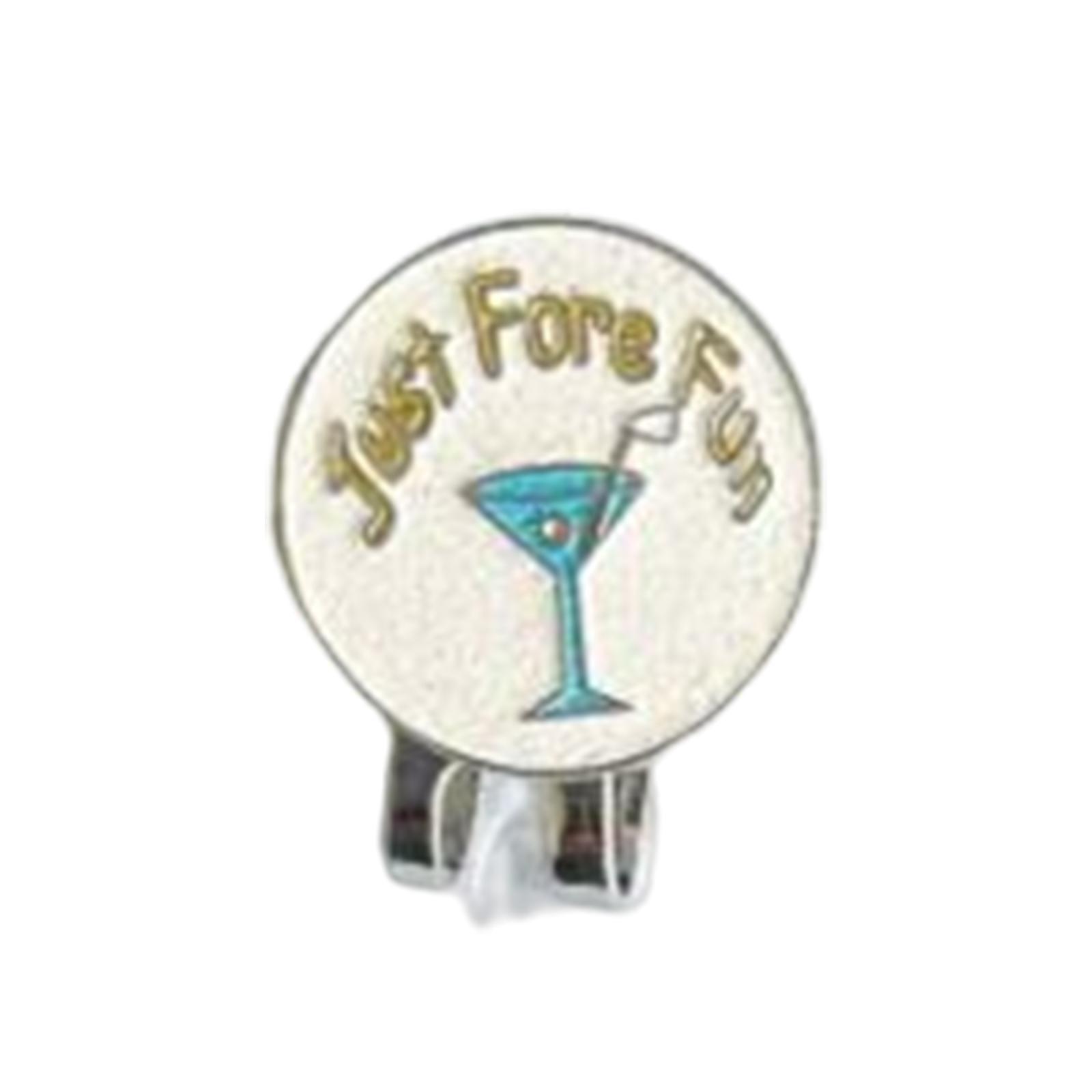 3-5pack Portable Mini Alloy Golf Ball Marker with Golf Hat Clip White