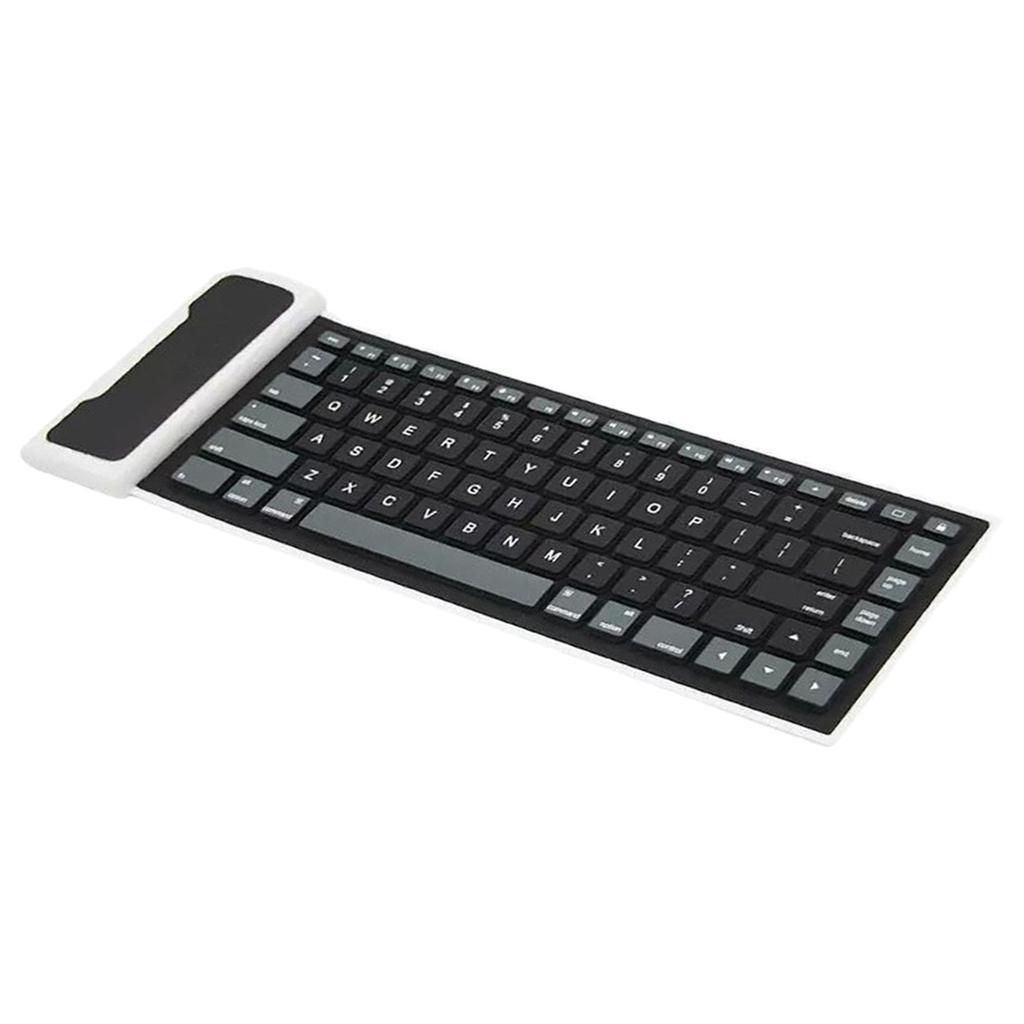 Waterproof Foldable Silicone Soft Mute 2.4G Wireless Keyboard for Laptops PC