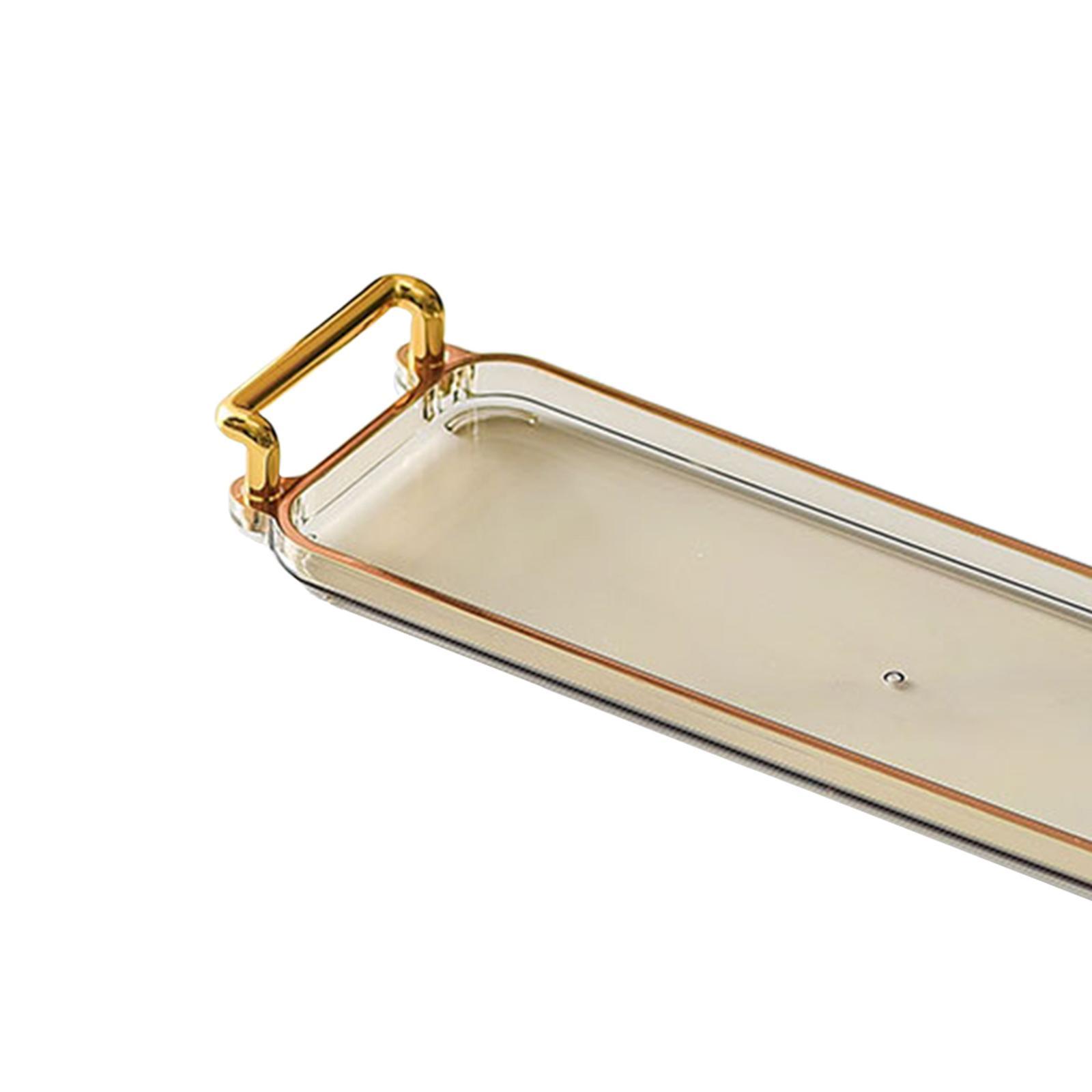 Nordic Serving Tray Decorative Tray with Handles Dessert Tray Multifunction Food Snack Tray Vanity Tray for Toilet Living Room Home Bathroom