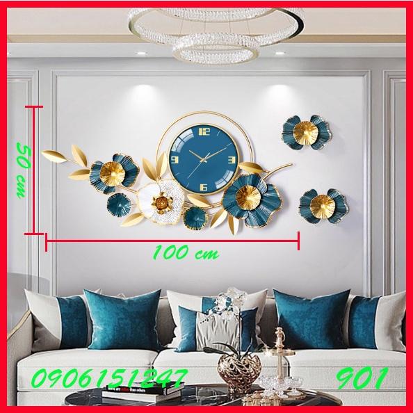 Đồng hồ treo tường trang trí decor 901 kích thước 100 x 50 cm