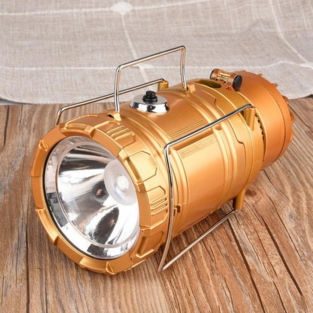 Solar Rechargeable LED Collapsible Camping Light for Outdoor Emergency