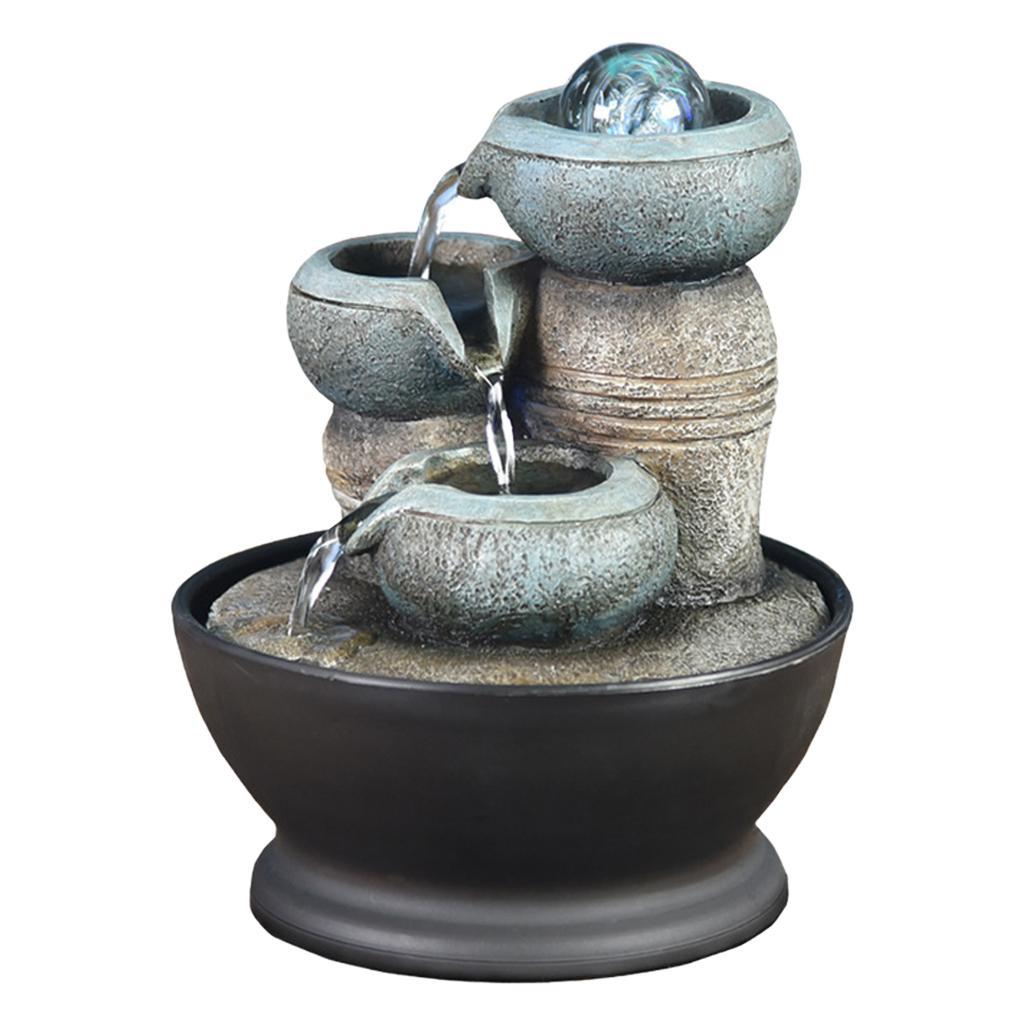 Desktop Waterfall Water Fountain Indoor Tabletop Decor Ornament