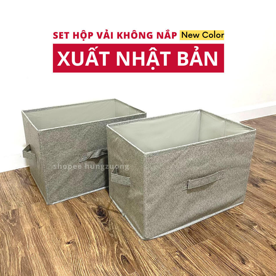 Combo 3 hộp đựng đồ cao cấp Việt Nam phong cách Nhật (38x25xH25cm) Storage Box