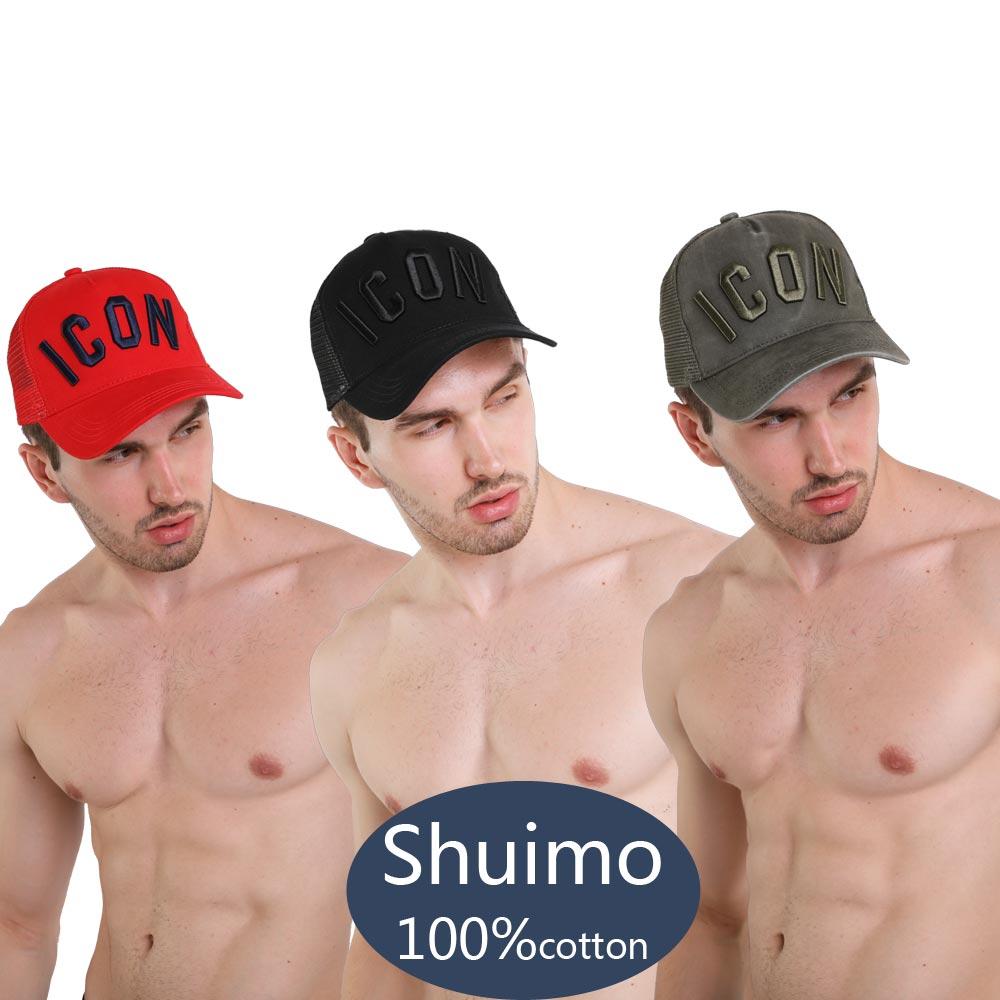 DSQICOND2 Cotton Mùa Hè Nón Lưỡi Trai Nam Nữ Thêu Biểu Tượng Đen Bố Nón Hip Hop DSQ Trucker Cap Hombre Gorras casquette