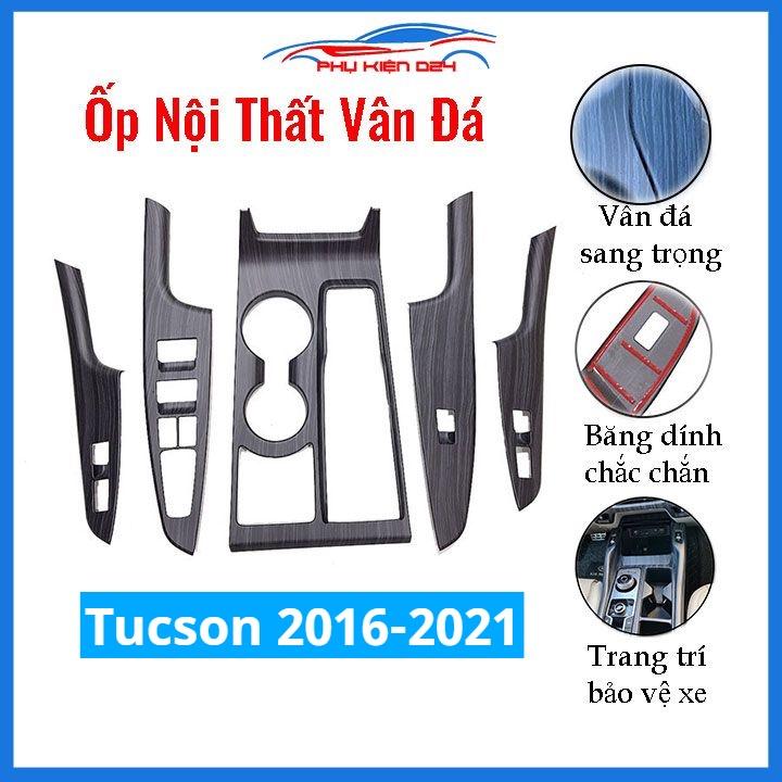 Ốp nội thất Tucson 2016-2017-2018-2019-2020-2021 Nhựa ABS vân đá bảo vệ chống trầy xước và làm đẹp xe