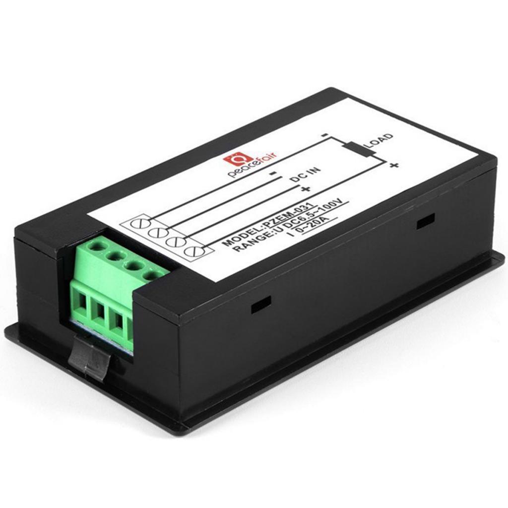 20A DC MÀN HÌNH LCD Kỹ Thuật Số, Điện Công Suất W KWh Đo Ampe Kế Vôn Kế