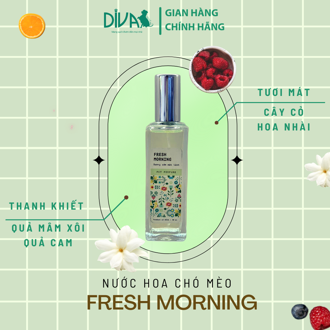 NƯỚC HOA CAO CẤP CHO THÚ CƯNG DIVA - FRESH MORNING 30ML