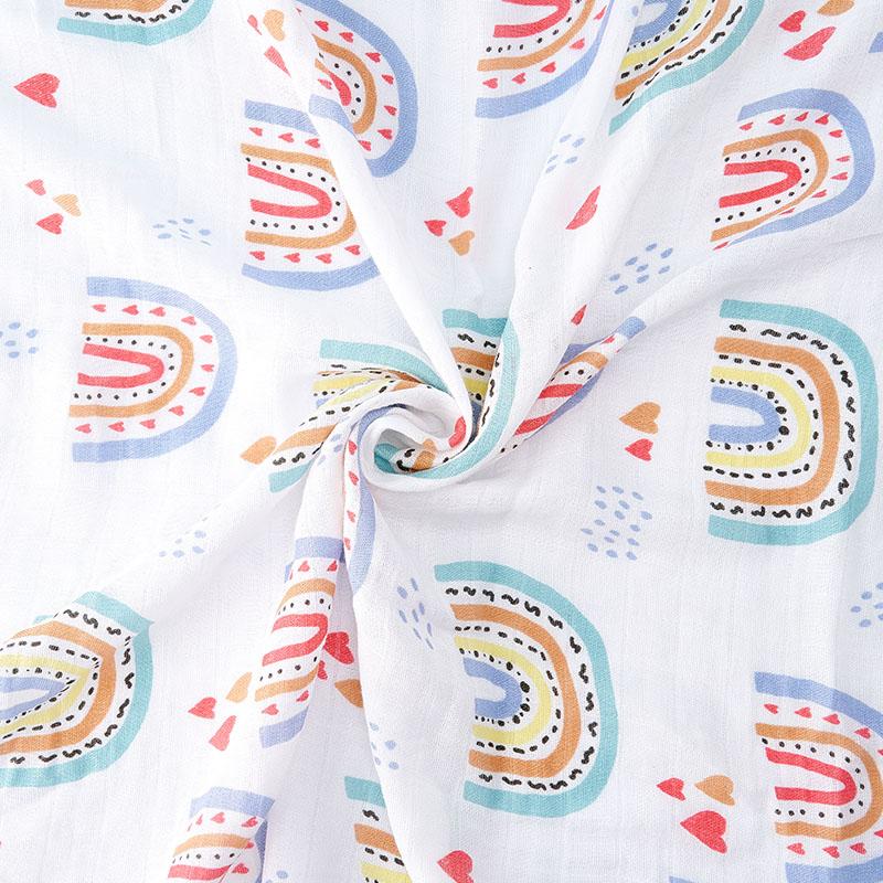 Kangobaby # Tre Cotton Thời Trang # Cầu Vồng Và Koala Nhiều Màu Sắc In Hình Cho Bé Quấn Swaddle Chăn