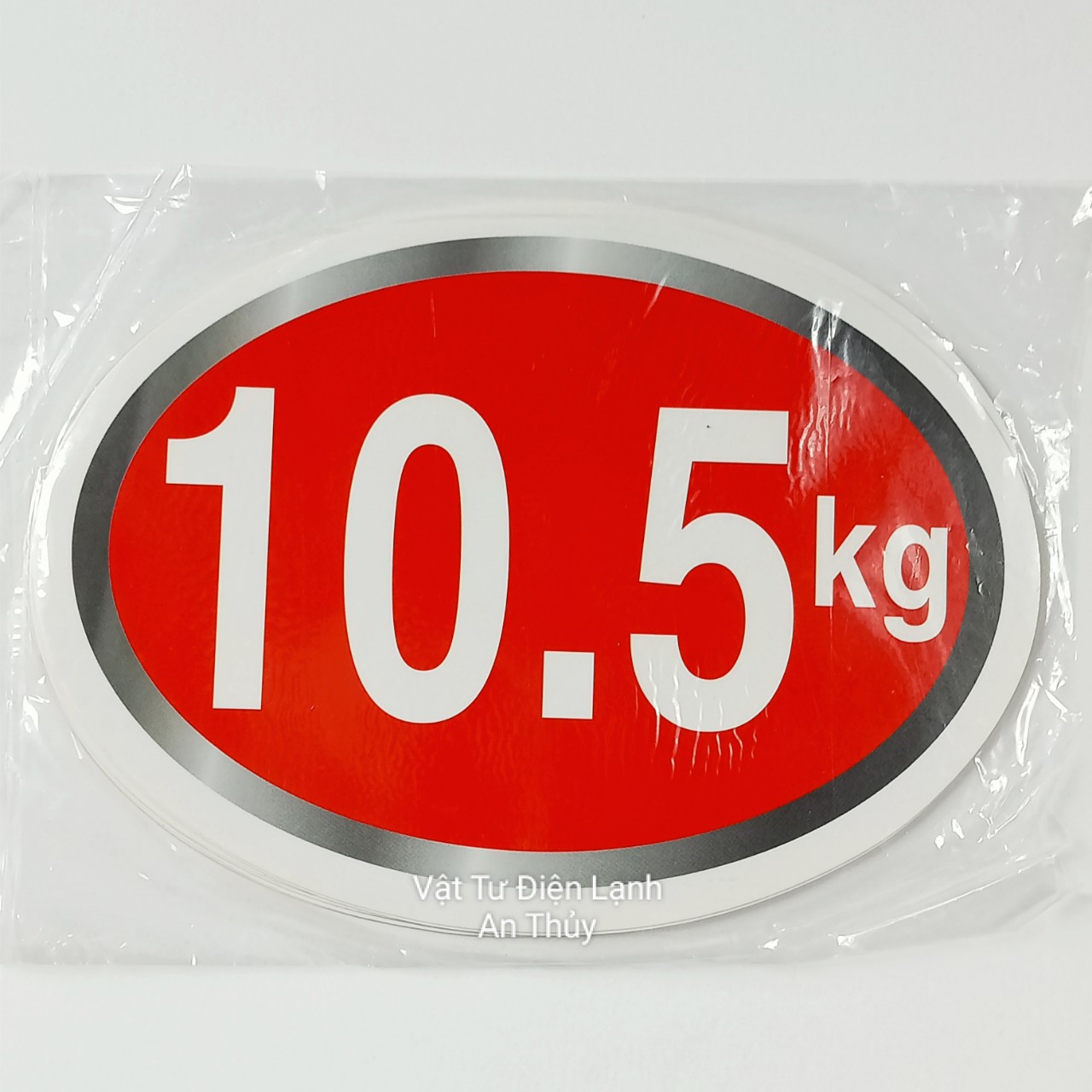 Combo 10 tem 10.5kg dán máy giặt - Tem KG máy giặt - Tem số máy giặt - Tem trang trí máy giặt - Tem trọng lượng máy giặt