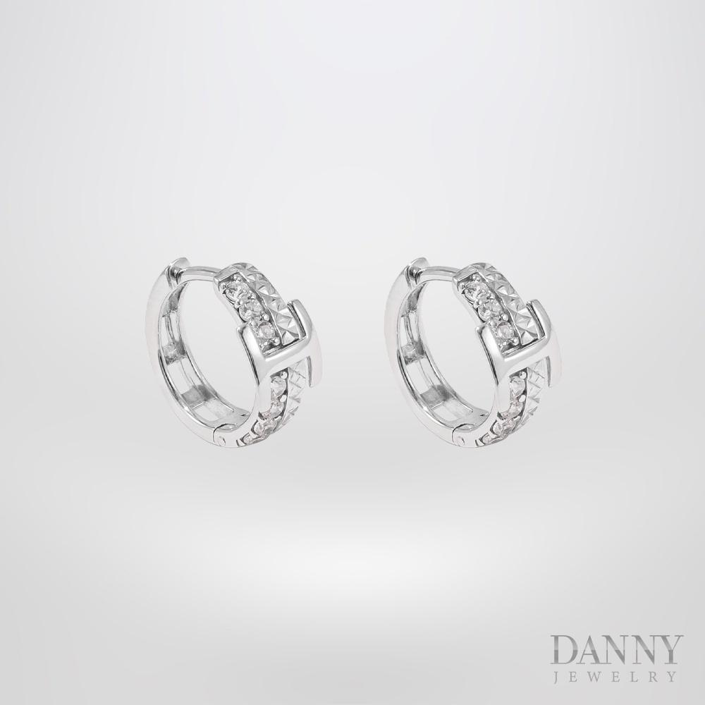 Bông Tai Nữ Bạc 925 Danny Jewelry Xi Bạch Kim Đính Đá CZ NI4GZ015