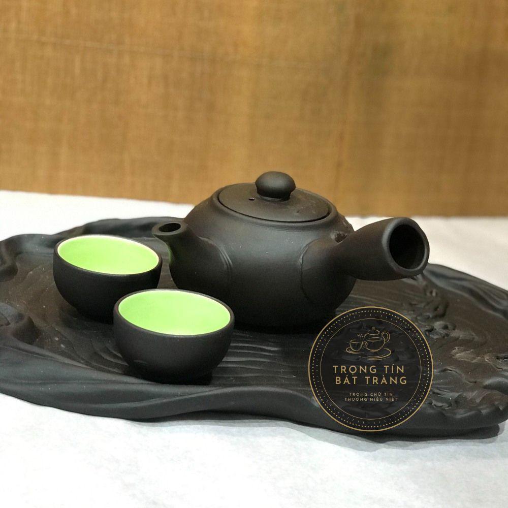 Bộ Ấm Chén Trà Đạo Gốm Tử Sa Bát Tràng Đắp Nổi Hoa Mai Dáng Đường Vũ Dung Tích 300ml ATSML 015