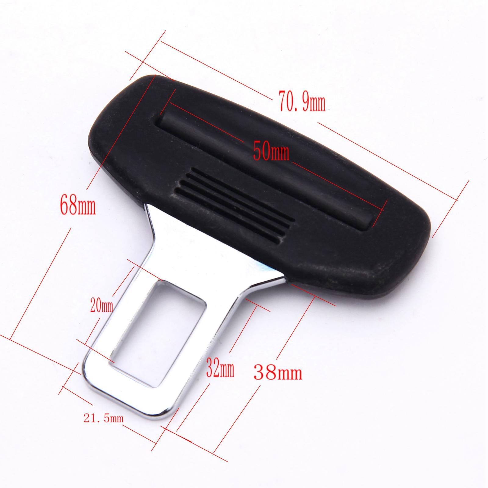 Universal Auto Car Seat Safety Belt Buckle Belt Clip Silencer Metal Tongue
