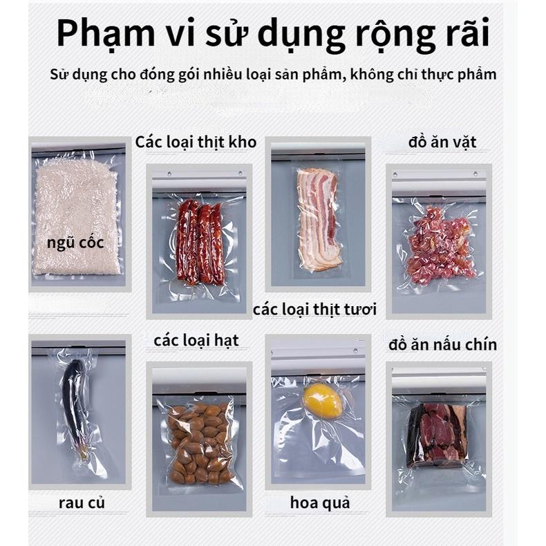 Set 100 Túi Hút Chân Không Thực Phẩm Một Mặt Nhám Size 20x25cm Tiện Lợi Dày Dặn