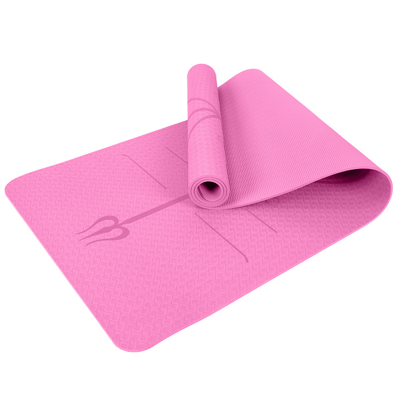Thảm Yoga Định Tuyến TPE 1 Lớp 8mm - YOGA QG, Độ Bám Cao, Chống Trơn Trượt, Mềm Mại, Thân Thiện Với Môi Trường, An Toàn Khi Tiếp Xúc Với Da - Hàng chính hãng