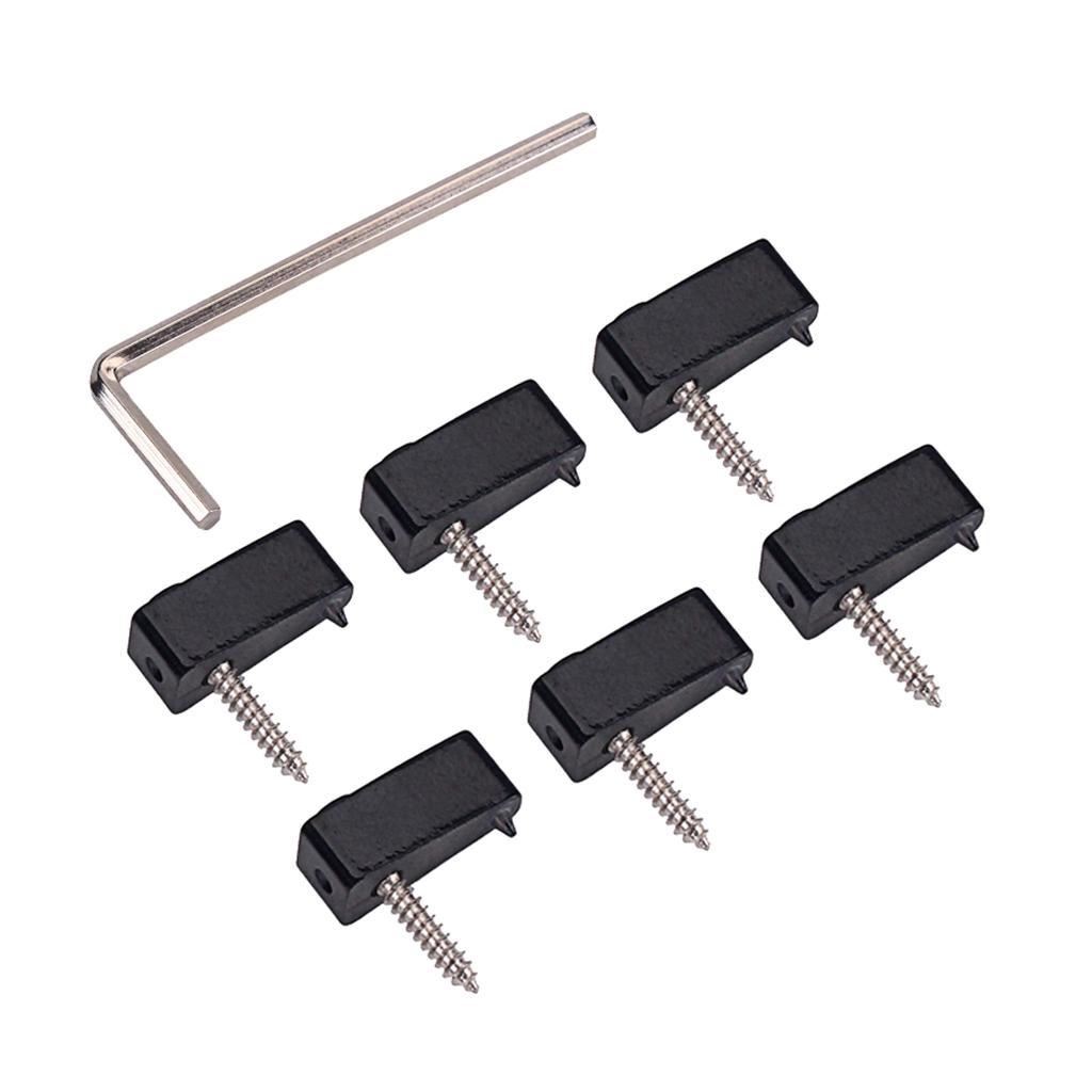Guitar Bass Điện Không Đầu Dây Đai Ốc có Cờ Lê Vặn Ốc Phần Đen