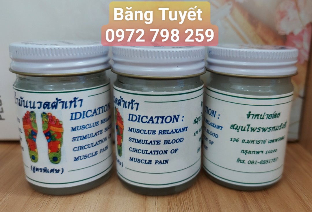 Cao xoa bóp massage bấm huyệt bàn chân Thái Lan 50g- dầu xoa bóp