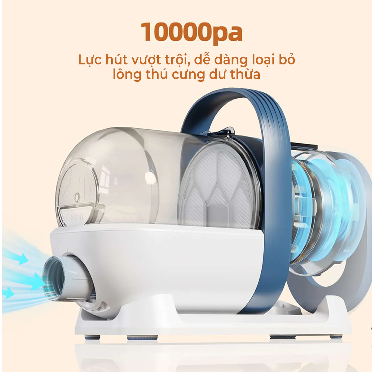 Máy cắt tỉa và hút lông thú cưng Oneisall LM2 lực hút 10000pa - Hàng chính hãng