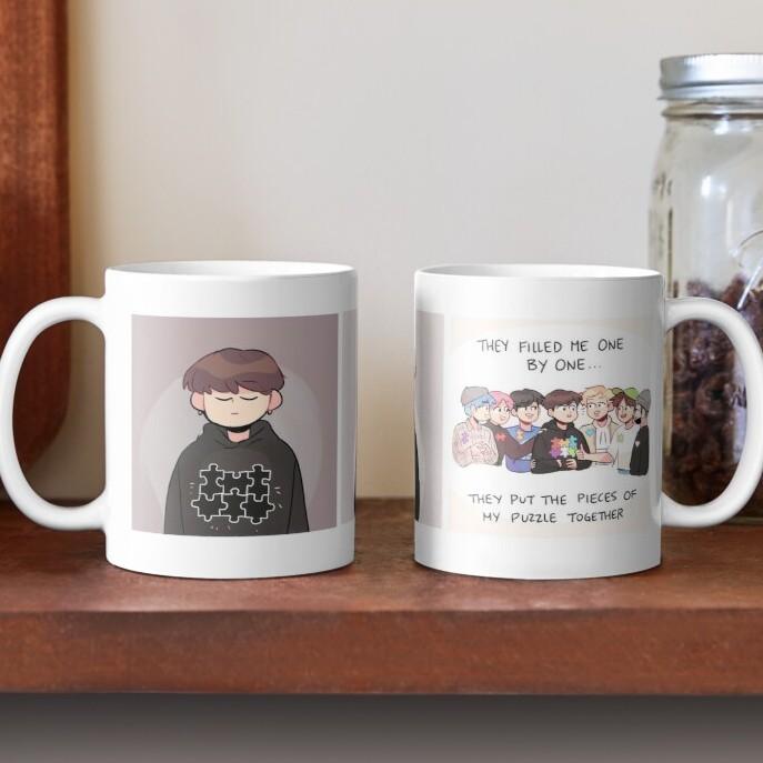 Cốc sứ JUNGKOOK in hình chibi đẹp xuất sắc quà tặng độc đáo