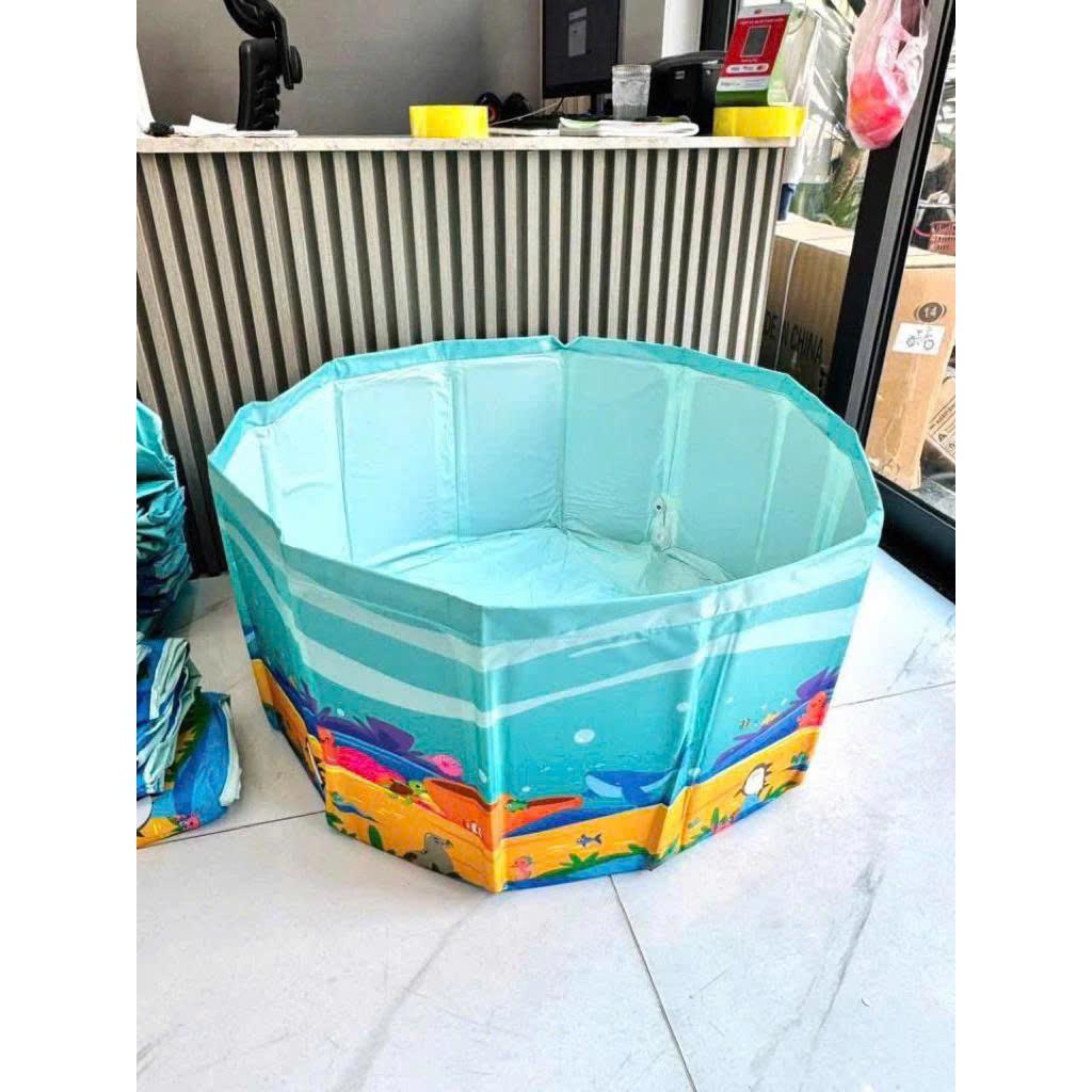 hồ bơi cho bé tại nhà,bể bơi cho bé,Không cần cài đặt và lạm phát,Có thể gập lại,PVC,Nhiều kích cỡ