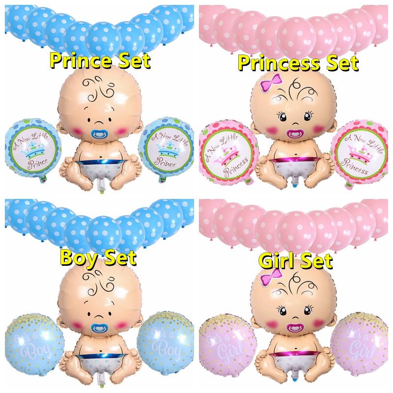 1 Bộ Bong Bóng Trang Trí Tiệc Sinh Nhật Cho Bé Trai & Gái 1 Tuổi