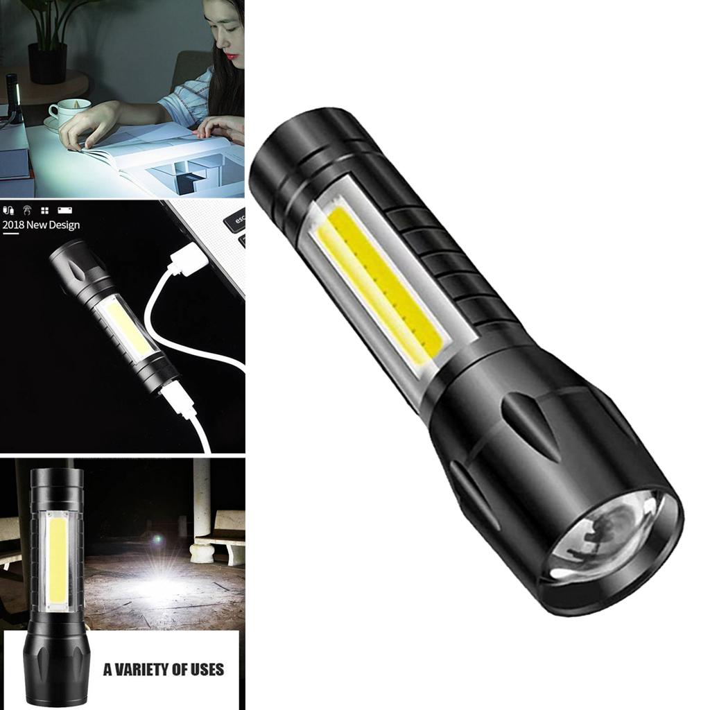 Rechargeable COB LED Slim Work Light Bright Flashlight Camping Outdoor Mini Lamp