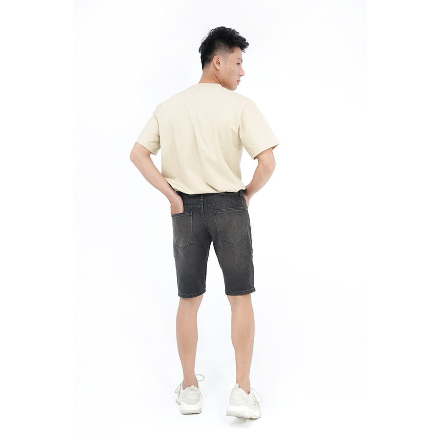 Quần Short Jeans Nam Cao Cấp HUNTER X-RAYS Form Slimfit Thun Màu Xám Nam Tính S48