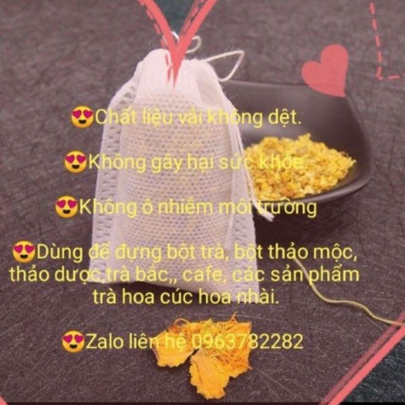 Set 100 TÚI LỌC CÓ DÂY BUỘC KÍCH THƯỚC 9X10 cm