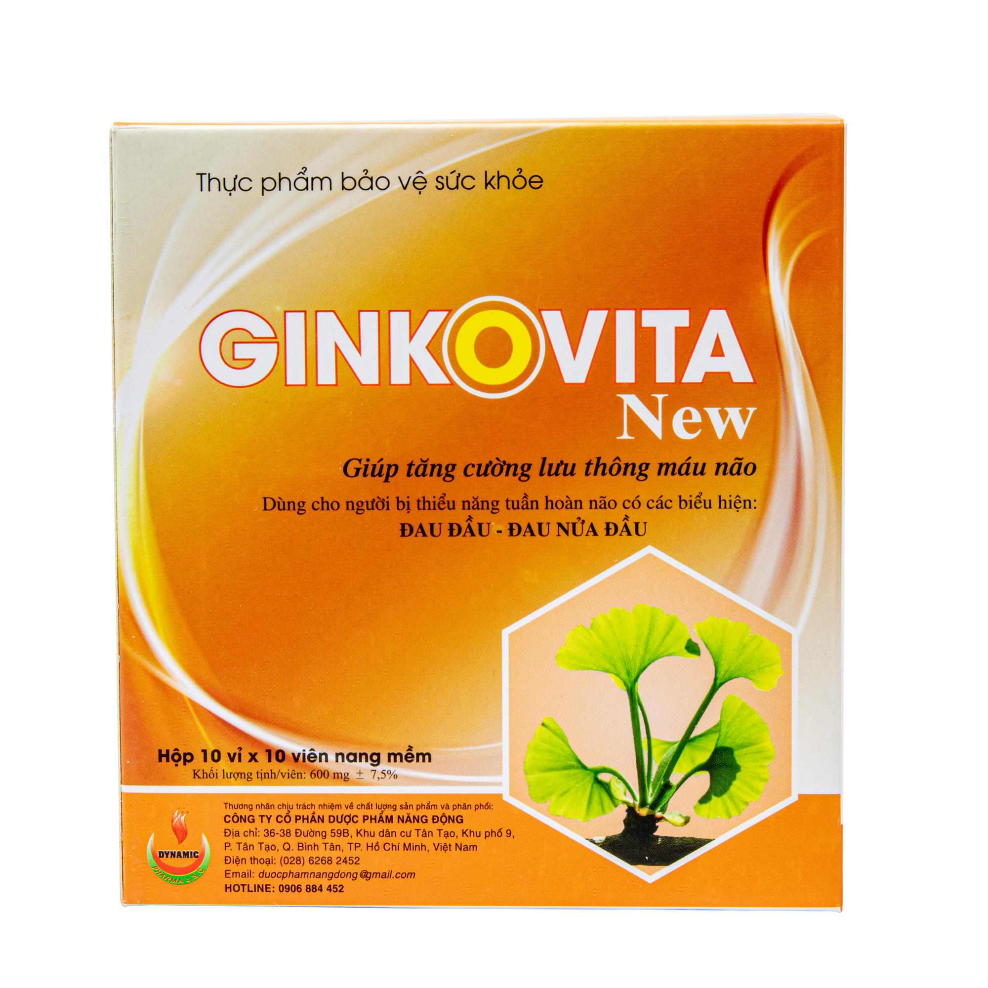 GINKO VITA - NEW - NĂNG ĐỘNG - GIẢM ĐAU NỬA ĐẦU