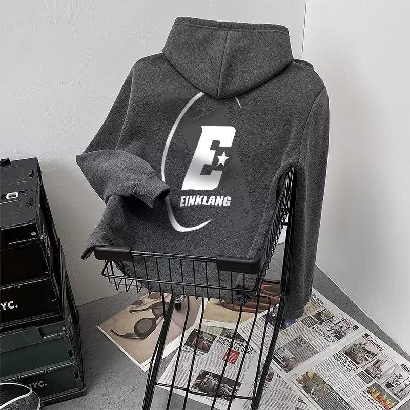 Áo Hoodie Tay Dài In Chữ E Thời Trang Đường Phố Dành Cho Nam Giới M-3XL