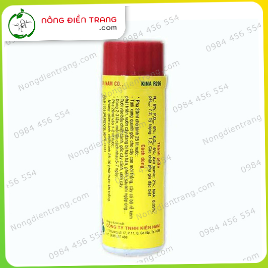 Phân bón lá NPK sinh học có chất điều hòa sinh trưởng KINA R206 Super Root 2D - Lọ 20ml - Kích thích ra rễ, bung chồi cực mạnh VTNN Nông Điền Trang