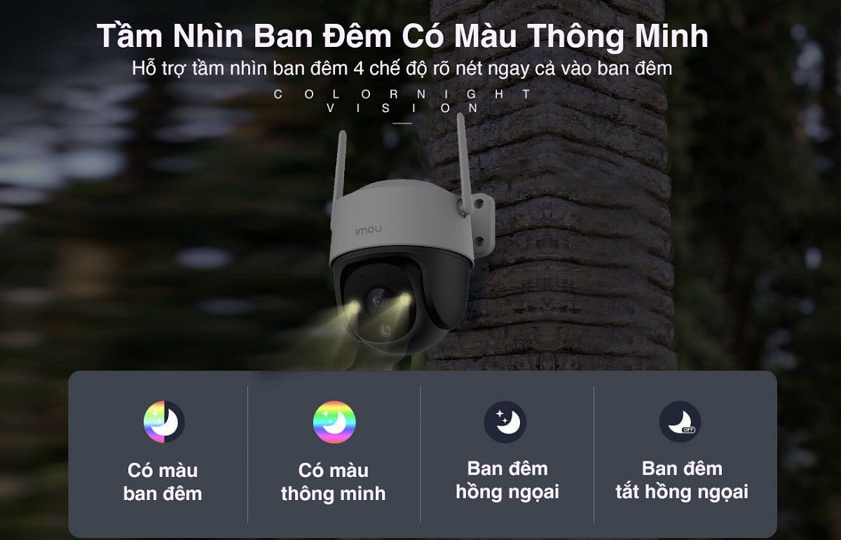 Camera WIFI Ngoài Trời, Có Màu Đêm, Đàm Thoại IMOU S21FEP 2MP Và S41FEP 4MP - Hàng chính hãng