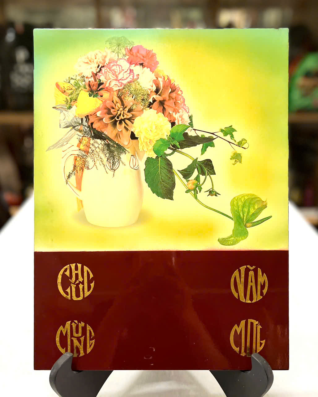 Tranh lịch sơn mài cao cấp Thanh Bình Lê size 30x40 cm treo tường, trang trí nhà cửa, văn phòng, quà tặng tân gia, tặng