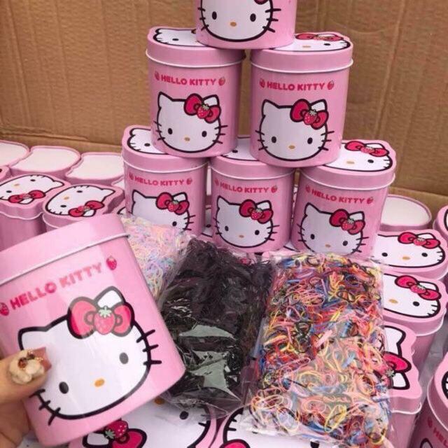 Hộp chun cột tóc hellokitty