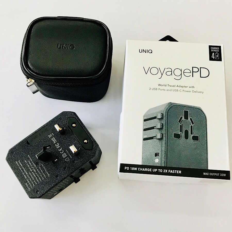 Sạc đa cổng hiệu UNIQ Voyage Usb-C World Travel (Quick Charge 3.0) 4 trong 1 - Hàng nhập khẩu