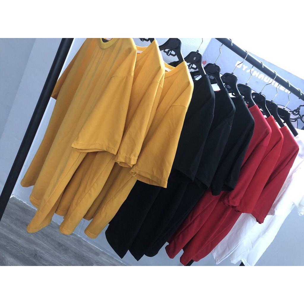Áo thun trơn UNISEX TAY LỠ CỰC RẺ