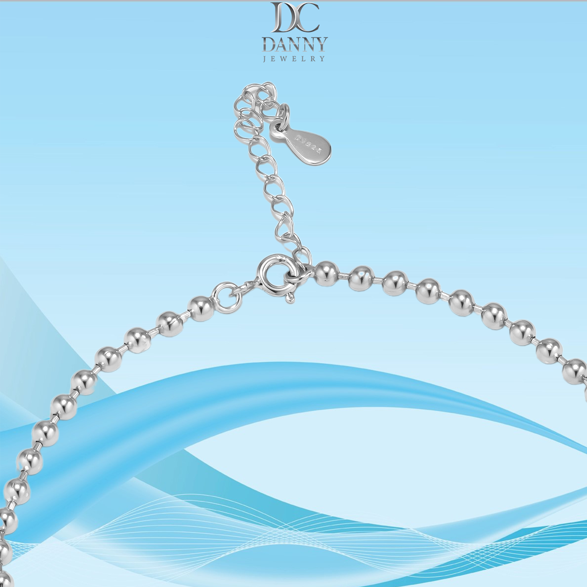 Lắc Chân Danny Jewelry Bạc 925 Xi Rhodium Hoạ tiết LACY134